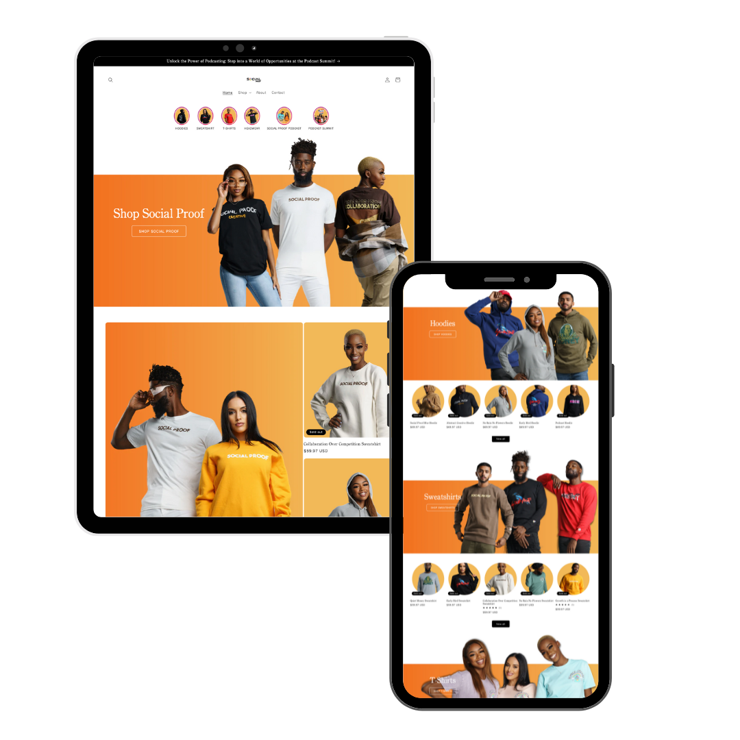 Detailed mobile view of a Pixelnamics Shopify store design, emphasizing streamlined shopping experience and aesthetic appeal.